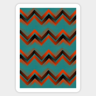 Retro Zigzag Sticker